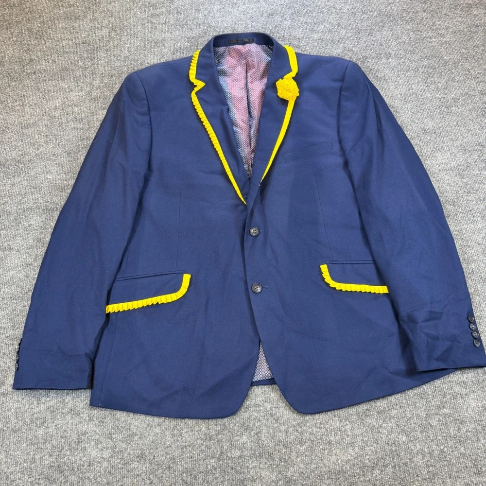 Dark Academia Collegiate Blazer School Uniform Piped Trim Depop Goth 44R XL